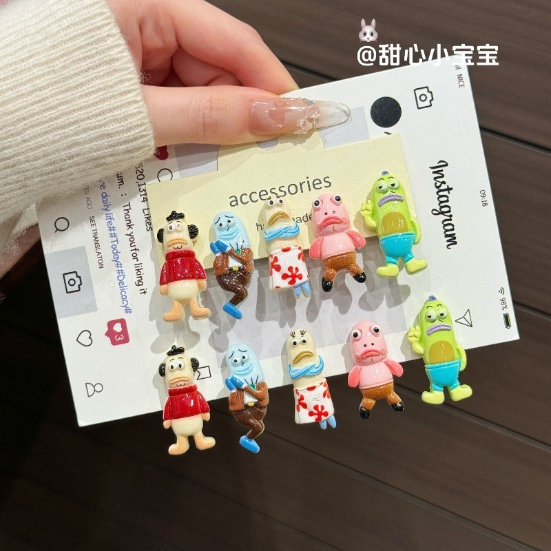 ชุดเครื่องประดับผม 10 ชิ้น กิ๊บรูปเป็ดและคลิปหน้าผาก เหมาะสำหรับการจัดแต่งทรงผมอย่างสะดวกและสวยงาม