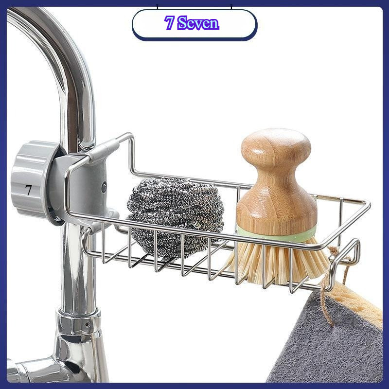 【สินค้าใหม่】ที่ยึดก๊อกน้ำในครัว, ชั้นวางอ่างล้างจานสแตนเลส (สำหรับเก็บฟองน้ำและผ้าเช็ดจาน), ชั้นวางระบายน้ำ, ตะกร้าแขวน