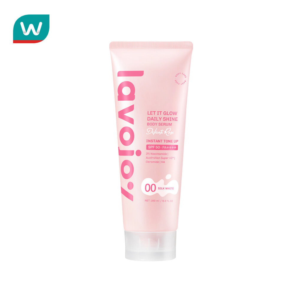 Lavojoy ลาโวจอย บอดี้ เซรั่ม โทน อัพ เดลิเคท โรส 00 ซิลค์ ไวท์ SPF50 PA++++ 180 มล.
