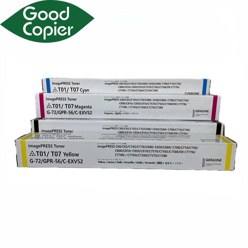 สามารถ T01 T07 ตลับหมึกสําหรับ Canon IR C60 C650 C700 C710 C750 C800 C810 C850 C910 ญี่ปุ่นใช้งานร่ว