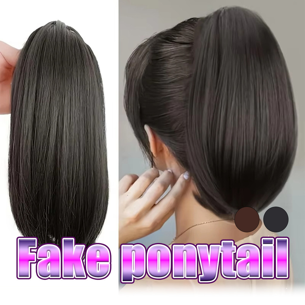ยาว30CM แฮร์พีชหางม้า วิกผม ชิ้นหนา กิ๊บหนีบตัวใหญ่ แบบตรงสั้น 2สีให้เลือก ดูเป็นธรรมชาติสุดๆ