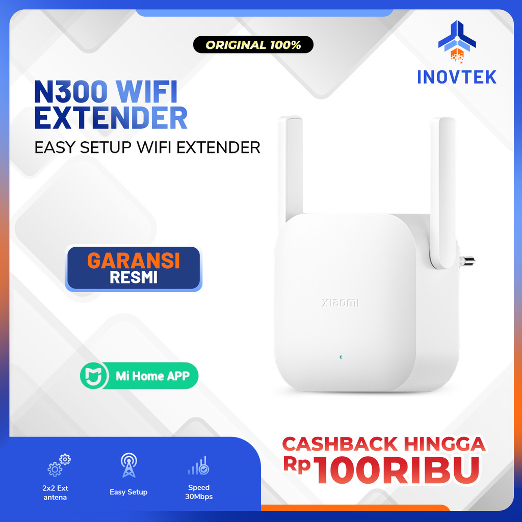 Xiaomi Mi WiFi Range Extender Repeater N300 - เครื่องขยายเสียงเครื่องส่งสัญญาณเครื่องขยายสัญญาณ Wifi