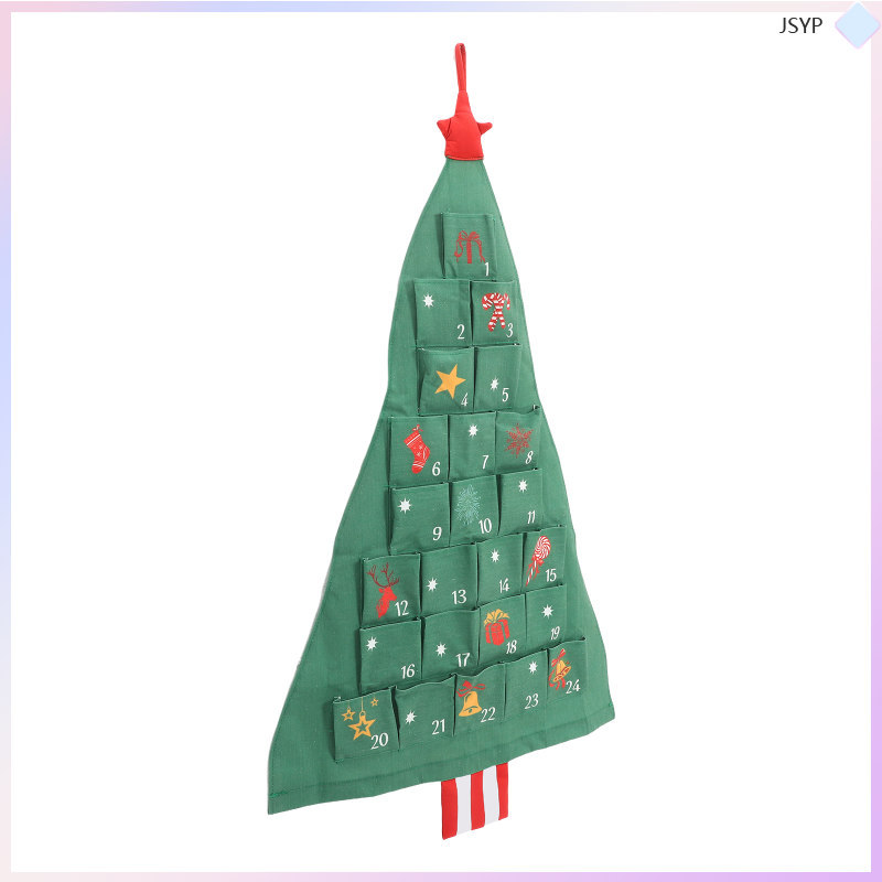 Christmas 24 Day Advent Calendar 2026 Wall Door แขวนตกแต่ง 125.00X69.00X0.30CM สีเขียว junshaoyipin