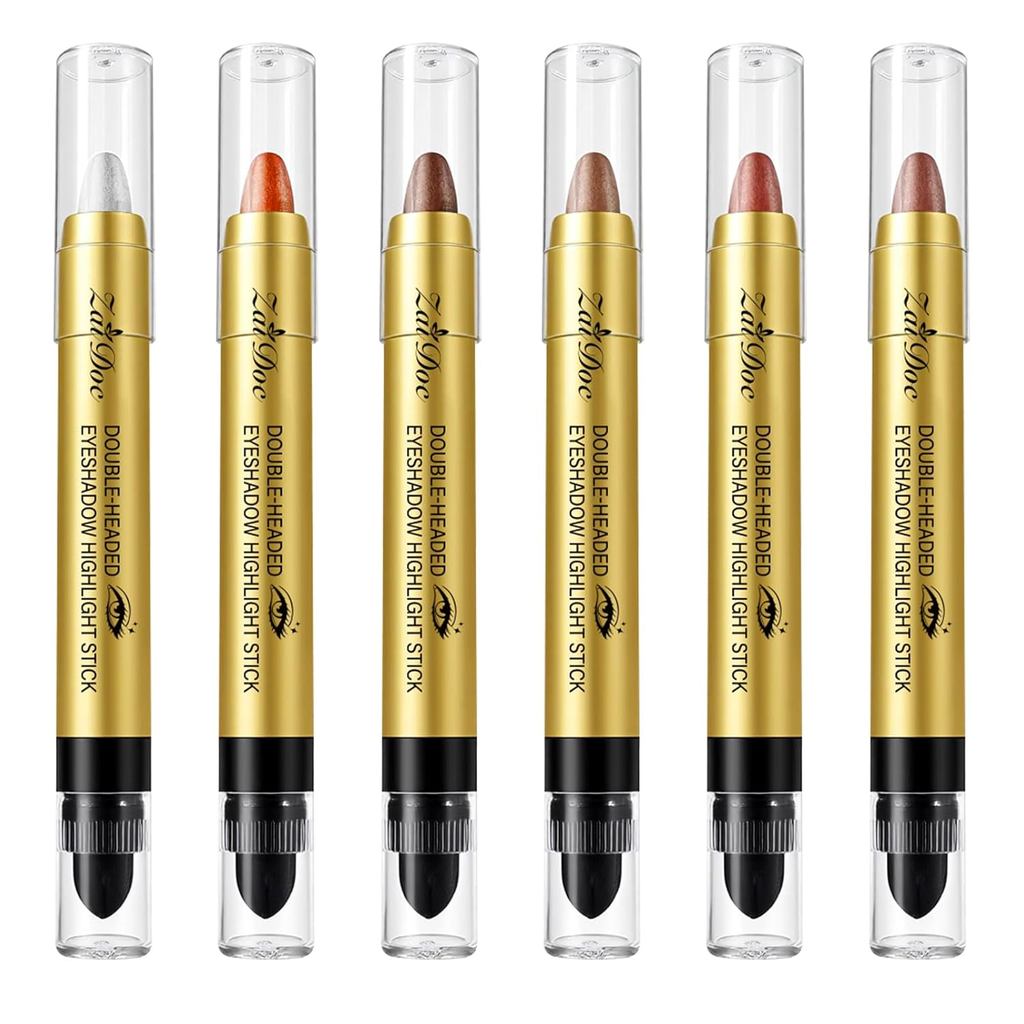 2-in-1 Dual Ended Eyeshadow Stick, Creamy & Long Lasting Makeup Stick, กันน้ํารอยเปื้อนสําหรับดวงตา,