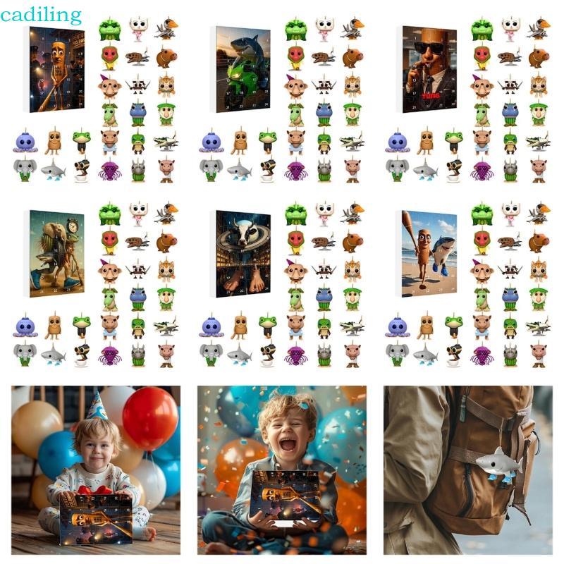 Cadiling Tung Tung Sahur อะคริลิคตัวเลขชุด Intricately Tung Tung Sahur บทคัดย่อสิ่งมีชีวิตและตัวอักษ