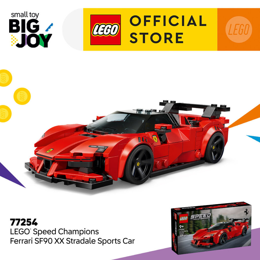 LEGO Speed Champions 77254 Ferrari SF90 XX Stradale Sports Car (339pcs.), Building Blocks, Kids Toy
