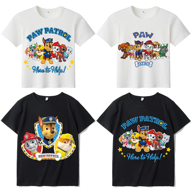 PAW Patrol เสื้อยืดเด็ก Paw Patrol เสื้อผ้าเด็ก Puppy Dog Pattern แขนสั้นเด็กชาย 19*