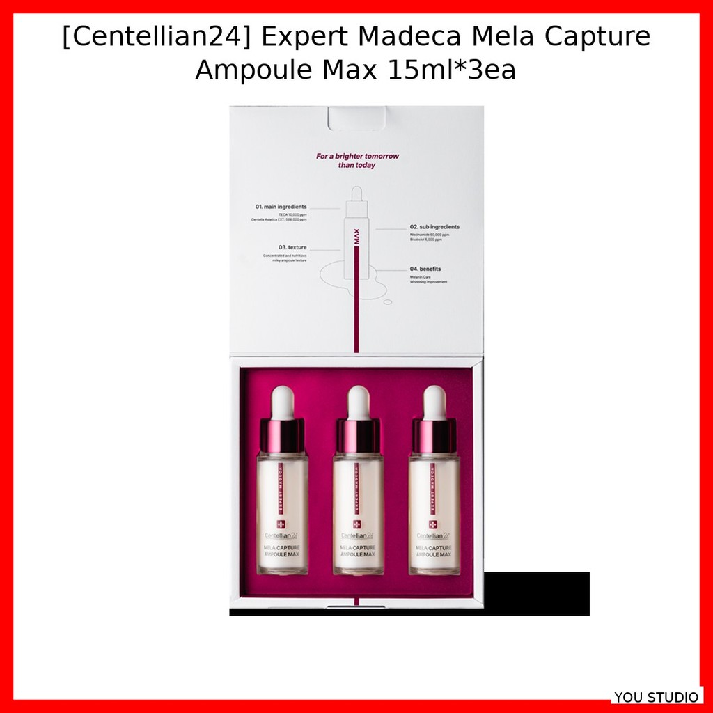 [Centellian24] Expert Madeca Mela Capture Ampoule Max 15ml x 3ea / Dark Spot Eraser 3 ขวด Set & 1-We