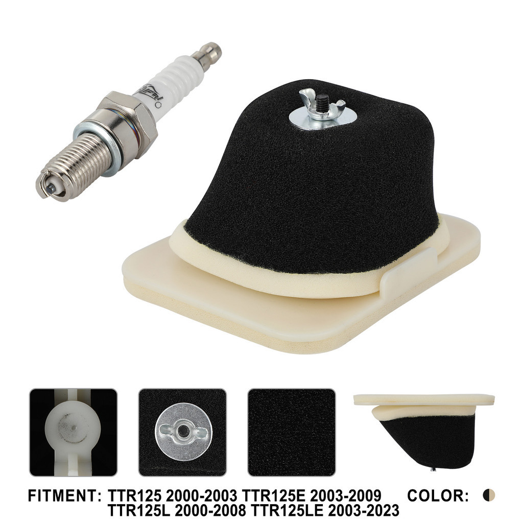 เหมาะสําหรับ TTR125/125E/125L/125EL รถจักรยานยนต์คุณภาพสูงหัวเทียนชุดกรองอากาศ