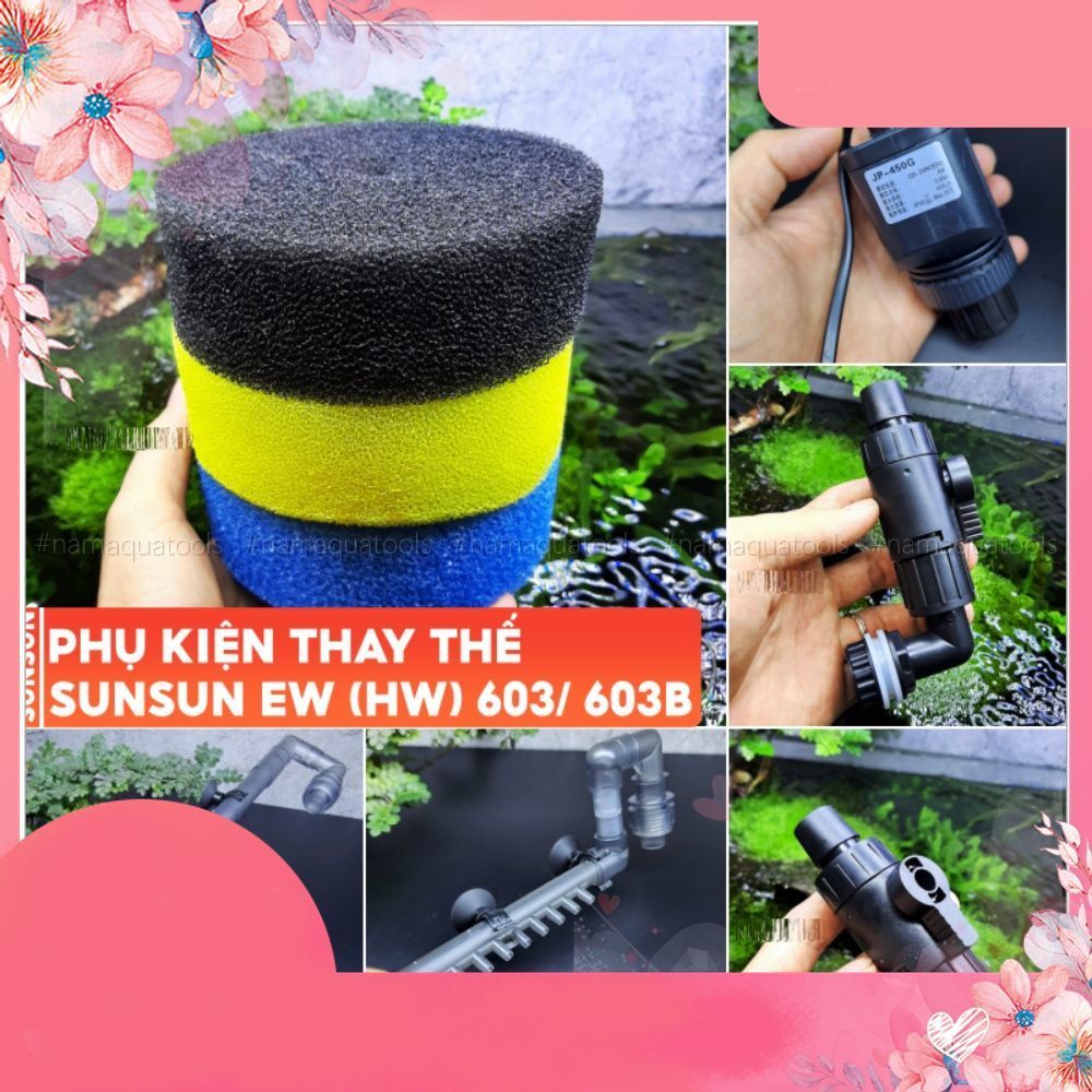 อุปกรณ์เสริมสําหรับ SUNSUN 603 / 603B Filter || เครื่องทดแทน-ผ้าฝ้าย-ฝา-ล็อคฝา-เปลี่ยนออกล็อค .น้ํา