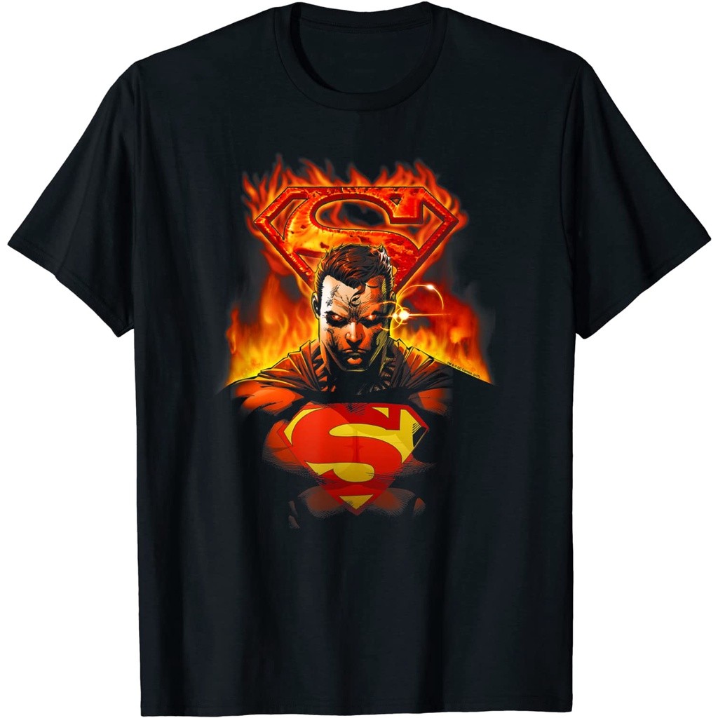 Superman Man on Fire T-Shirt - Men's T-Shirt