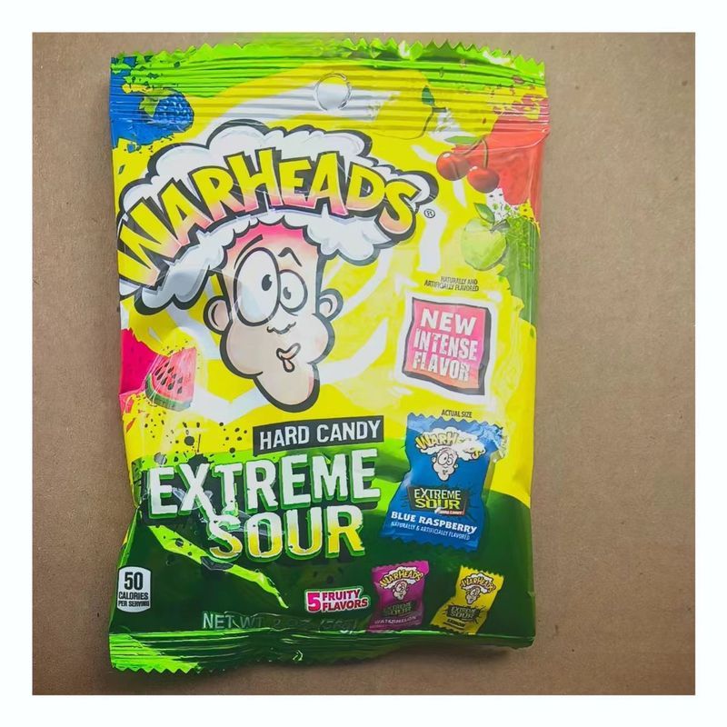 American WARHEADS Bullet Brand Sweet Sour Fruit Cube Flavour Gummy Hard Candy Chewing Candy Influenc