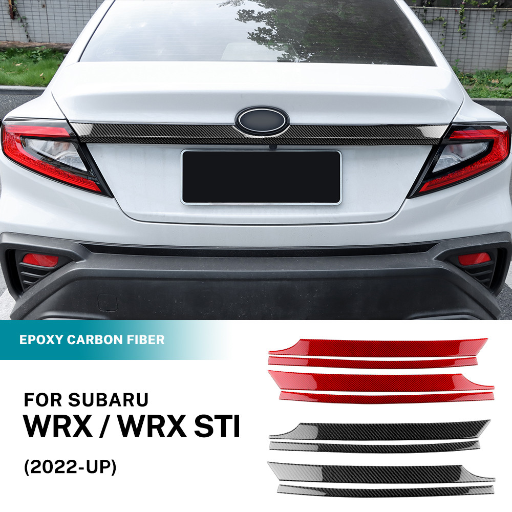สําหรับ Subaru WRX STI 2022-2025 Trunk Logo Trim Strip - การปรับเปลี่ยนภายนอกคาร์บอนไฟเบอร์ - อุปกรณ