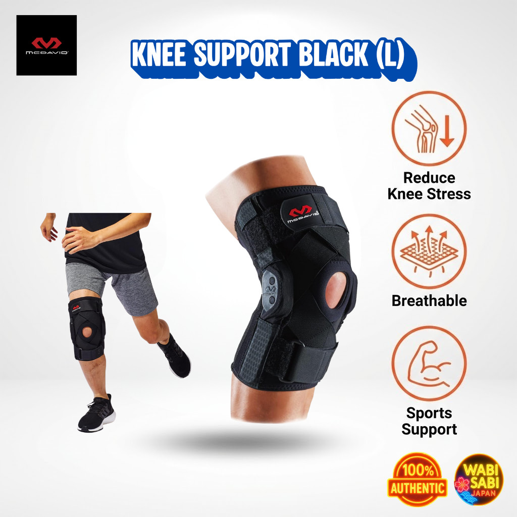 McDavid Hinged Knee Brace XC M429 – Hard Support, Ambidextrous, Lateral Stability (Size L)