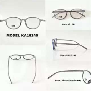 KKR EYEWEAR | Auto Lens KA18240 (เปลี่ยนสี)เลนส์โฟโตโครมิก ออกแดดเปลี่ยนเฉพาะสายตาปกติ ใสได้ทุกโอกาส มีบริการเก็บปลายทาง