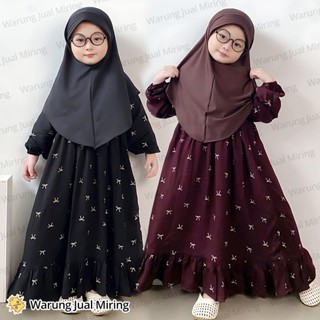 เด็กผู้หญิง Abaya เรยอน Motif Gamis ชุด 2-12 ปีชุดมุสลิมสําห…