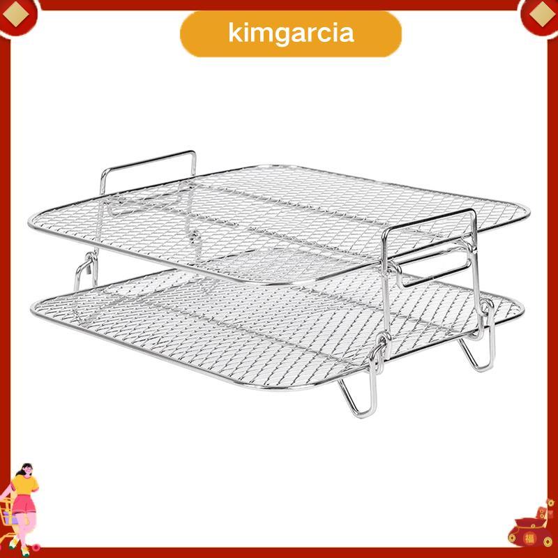 kimgarcia Air Fryer Rack สําหรับ 5.5L Air Fryer, 2 ชั้น Air Fryer Grill/ชั้นวาง/Dehydrator Rack Squa