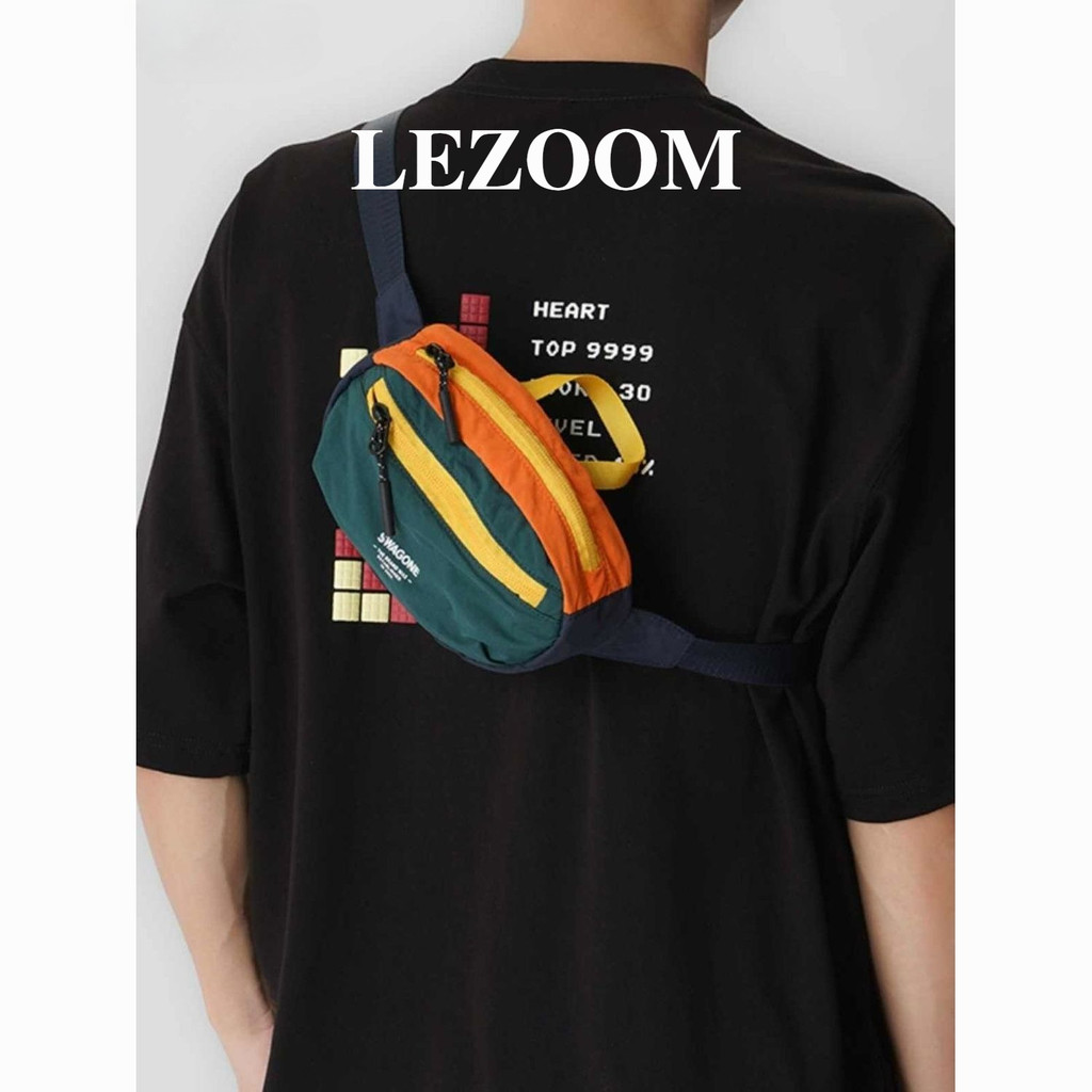 LEZOOM กระเป๋าคาดเอวกลางแจ้ง น้ำหนักเบาที่สามารถสะพายได้หลายสไตล์ เหมาะสำหรับการเดินทางในสไตล์แฟชัน