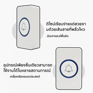 ⚡รุ่นใหม่2026 กระดิ่งบ้าน กริ่งประตูไร้สาย กริ่งไร้สาย ทนแดดกันน้ำ 180M ริงโทน 61เสียง ปรับเสียงได้