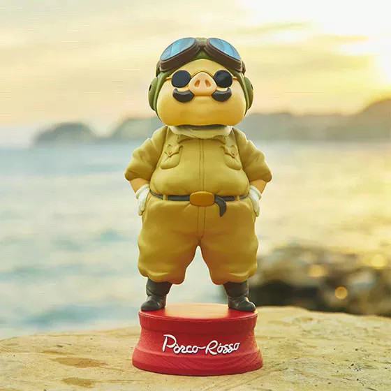 ของแท้พร้อมสต็อก Ghibli GBL BENELIC Hayao Miyazaki Red Pig Pollk Limited Scenery Doll Figure