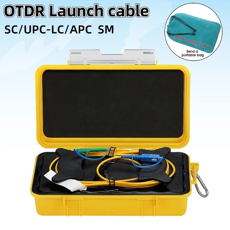 SC/UPC-LC/APC OTDR เปิดตัวสายเคเบิลกล่อง Optical Fiber Extension Line Dead Zone Eliminator OS2 Singl