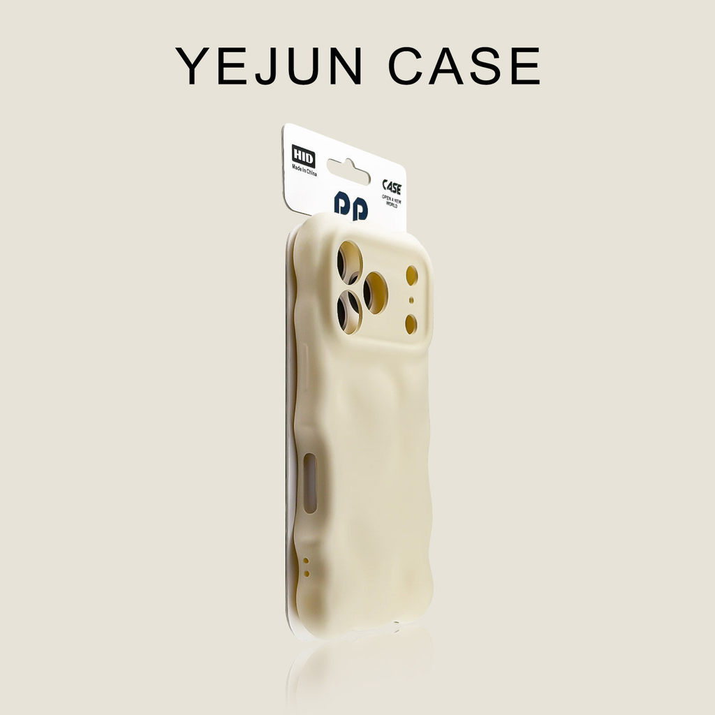 Yejun เหมาะสําหรับ Apple 17 เคสโทรศัพท์ Beige Bubble Case Frosted iphone17promax Shock-proof Precisi