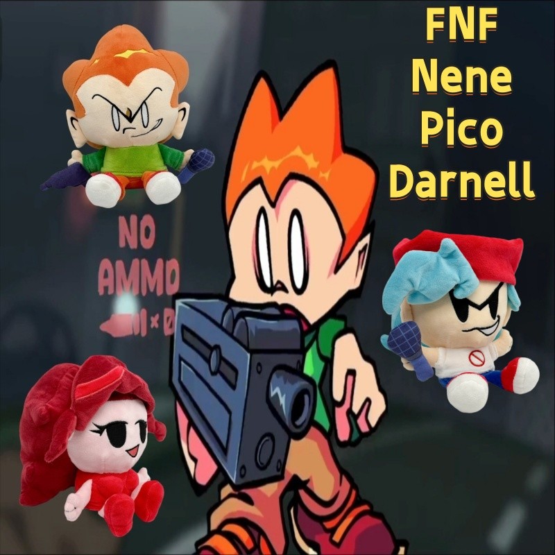 BCT  CCYOY FNF Pico Plush Friday Night Funkin Nene Darnell Plushie ตุ๊กตาตุ๊กตาน่ารักตกแต่งบ้านหมอนข