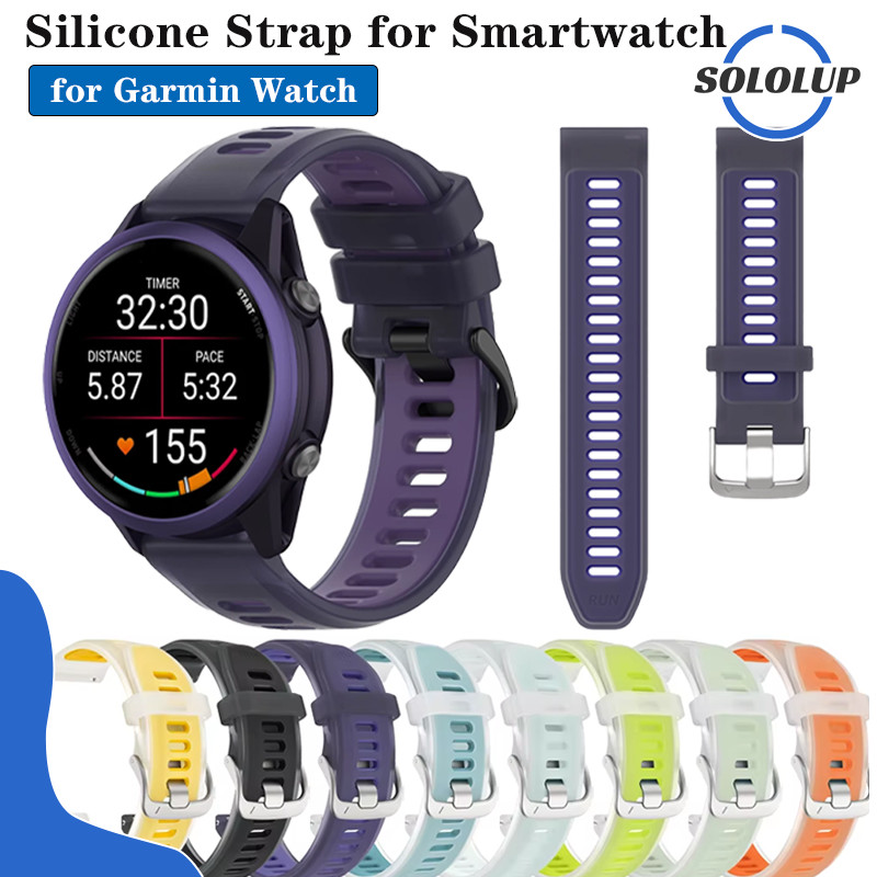 20mm 22mm สายซิลิโคนใส for Smartwatch Garmin Forerunner 570 265 255 165 55 Music/Vivoactive 6 5 4/Venu อะไหล่