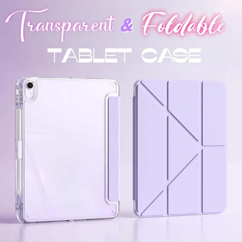 Y-shaped เคสอะคริลิคใส พร้อมที่ใส่ปากกา for Xiaomi8/8pro Mi7/ 7pro Pad6 Pro6 redmipad Pad2/SE11 พับครึ่ง-ตั้งตรง-เอนหลัง