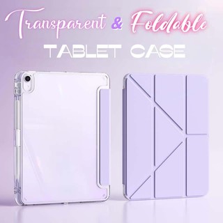 Y-shaped เคสอะคริลิคใส พร้อมที่ใส่ปากกา for Xiaomi8/8pro Mi7/ 7pro Pad6 Pro6 redmipad Pad2/SE11 พับครึ่ง-ตั้งตรง-เอนหลัง