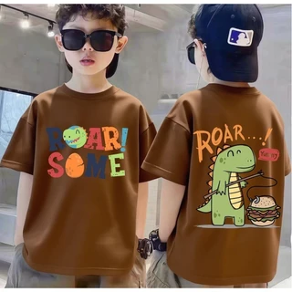 COD[จัดส่งตลอด24 ชั่วโมง]มาใหม่เด็กแขนสั้นเสื้อยืดฤดูร้อนการ์ตูนพิมพ์รอบคอ ขนาดเหมาะสำหรับเด็กอาย 90-150