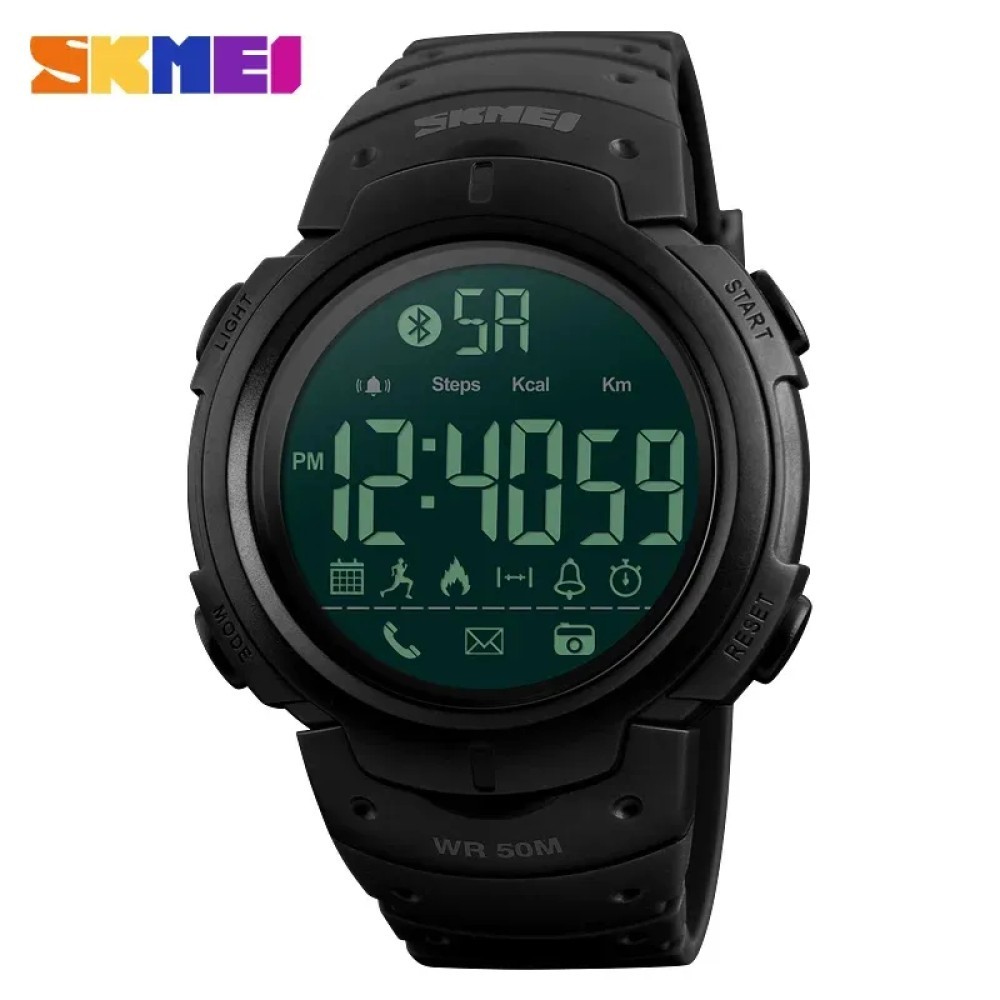 SKMEI Reminder Digital Men s Watch Men s Sports Smart Watch กล้อง Calories บลูทูธกันน้ําสมาร์ทนาฬิกา