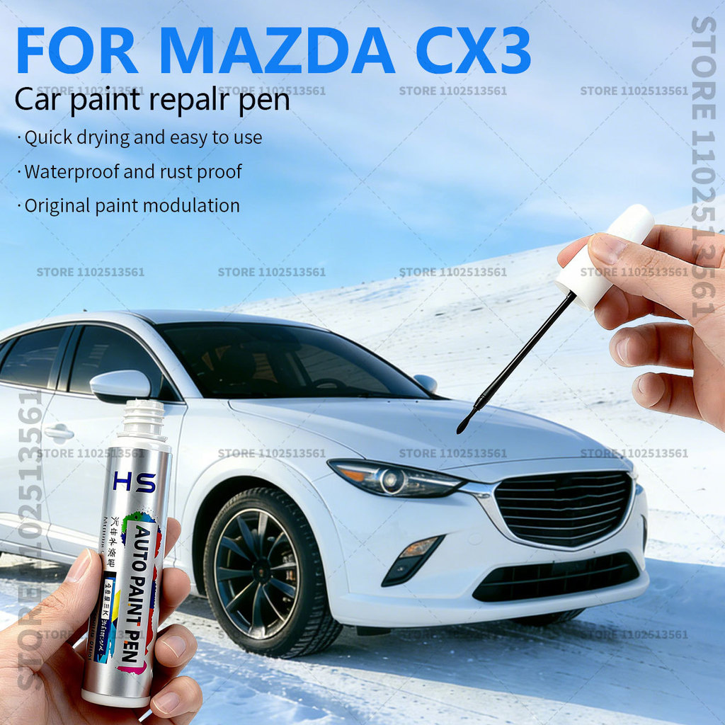 สําหรับ Mazda CX3 ซ่อมสีปากกา Touch Up Scratch Remover DIY รถอุปกรณ์เสริมสีขาว 34K สีฟ้า 42M 41B สีด