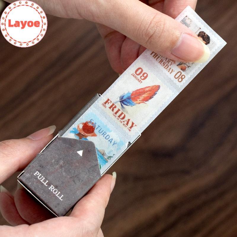 Layoe GO 365pcs Vintage 365 วัน Daily Life เทป Stiers สําหรับ Collage Junk Planner Scrapbooking Diy 