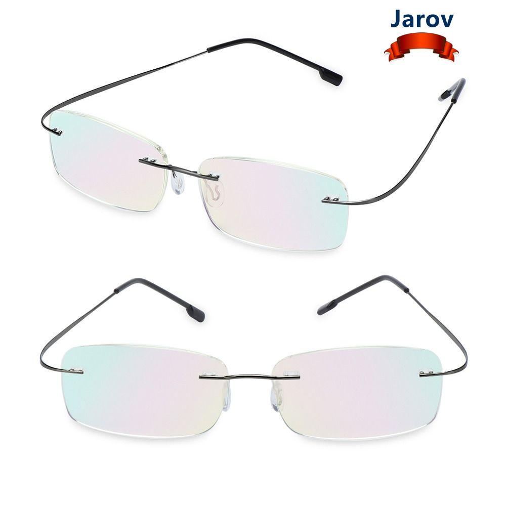 แว่นอ่านหนังสือ JAROV แบบไม่มีขอบ สี่เหลี่ยม จากไทเทเนียม