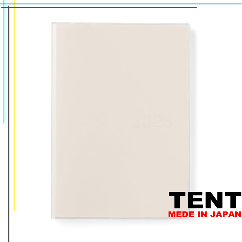 Muji Vertical Schedule Planner 2026 - Monthly & Weekly, A5/B6, Start December 2025, Various Colors