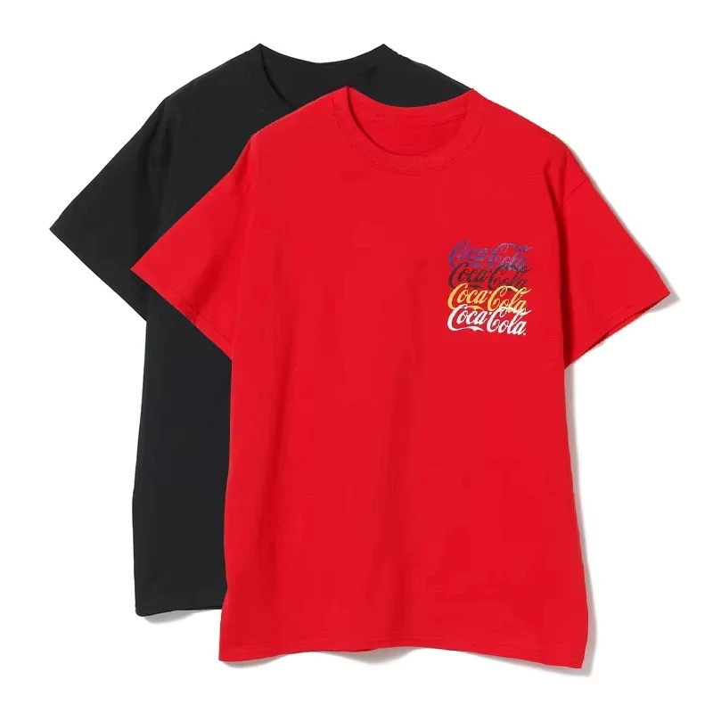 BEAMS X Coca-Cola Coca-Cola Tindan Mold เสื้อยืดแขนสั้นใหม่สีต่างๆ