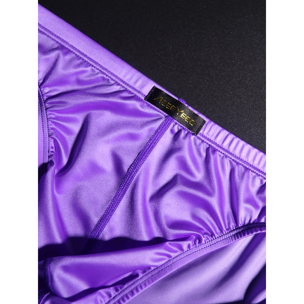 กางเกงในชายรวมทุกอย่างก้นซาตินผ้าไหมน้ําแข็งเคลือบเงาแสงหรูหรามันสบายก้นกระเป๋าขนาดใหญ่ธรรมดา - รูปที่ 2