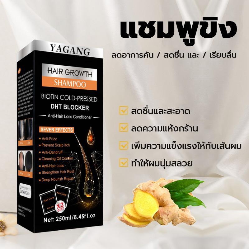 【ซื้อ 1 แถม 1】แชมพู ครีมนวดผม แชมพูปลูกผม แชมพูขิง รูปที่ 2