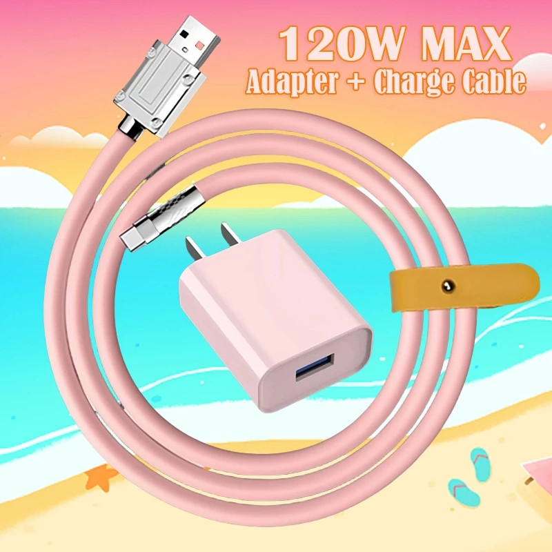 2 เมตร Type C Charger ชุด 66W 120w 6A Super Fast Charger สําหรับ Huawei Xiaomi Fast สายชาร์จประเภท