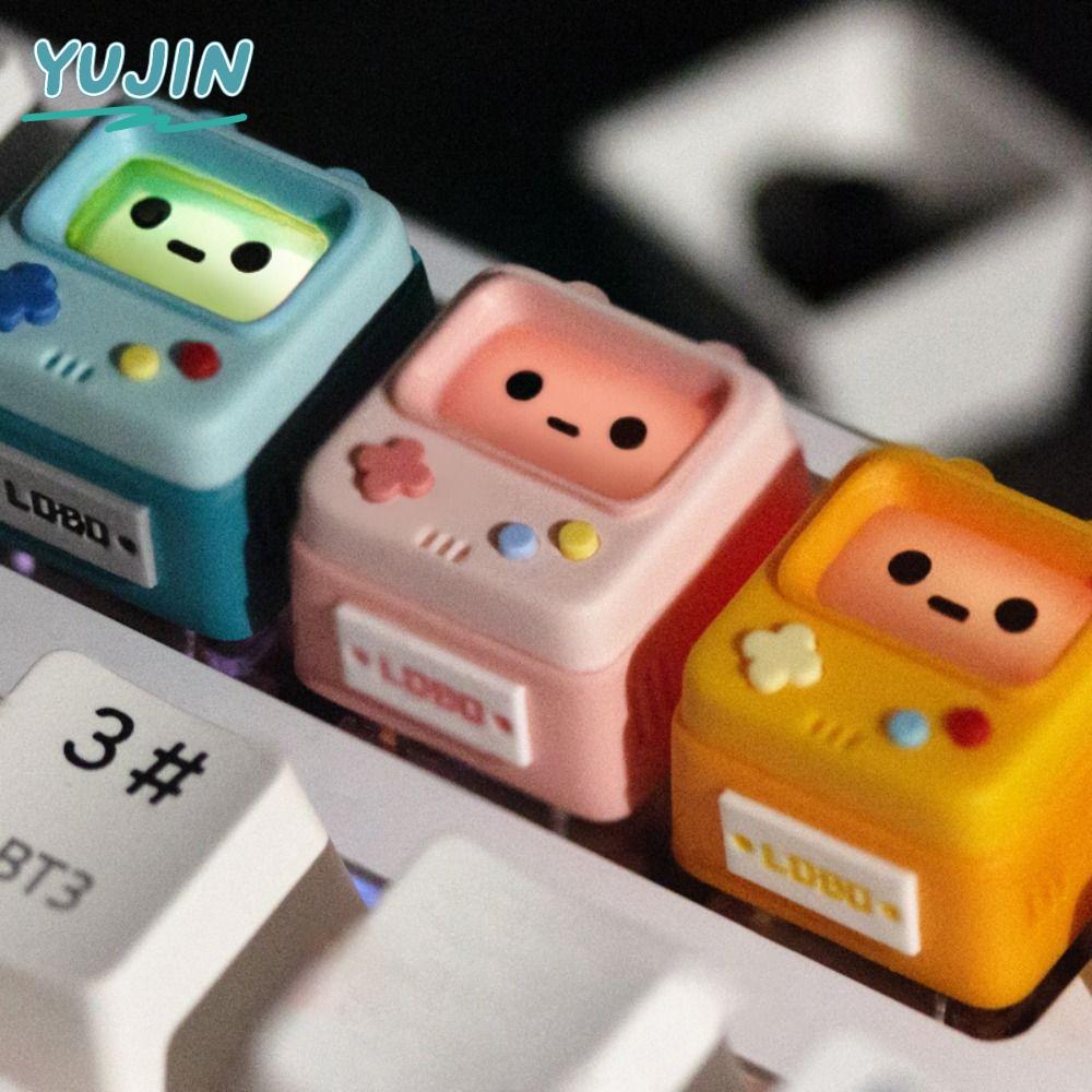 YUJIN เกมคอนโซลr-Spaed Keycaps, เรซิ่น Artisan Craft คีย์บอร์ด Keycap, น่ารัก Retro Handmade คีย์บอร์ดอุปกรณ์เสริมสําหรับ ESC Key