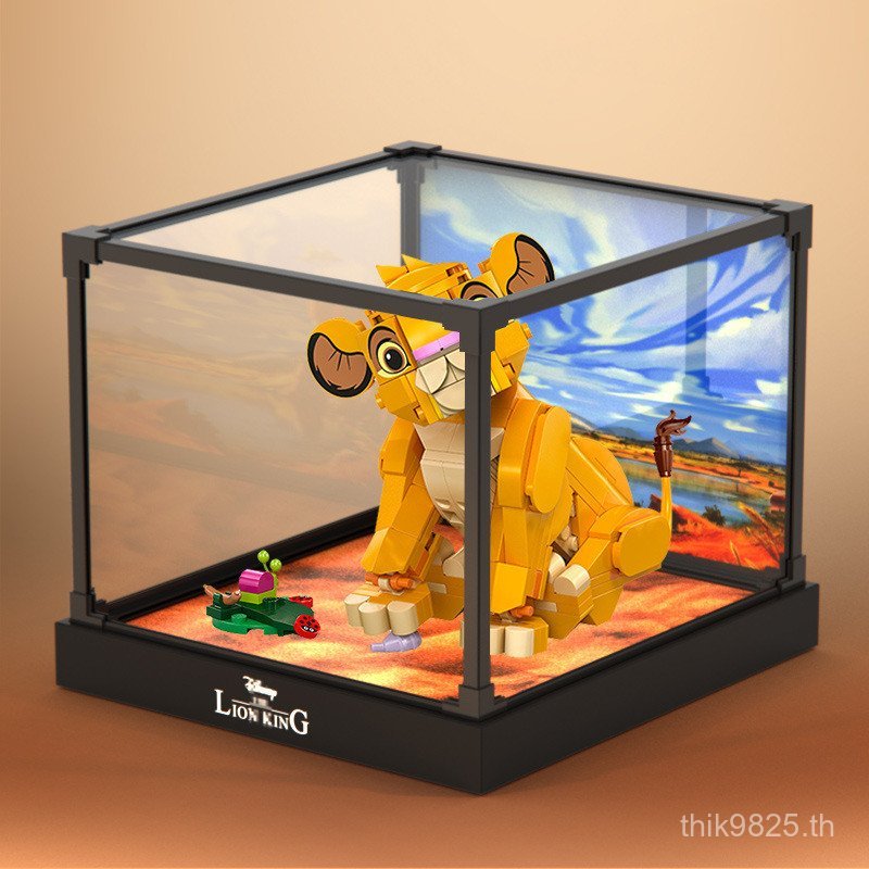 โลหะผสม Bale อะคริลิคป้องกันฝุ่น Shin รุ่น Building Blocks Lion King กล่องเก็บกรอบสูงเหมาะสําหรับ 43