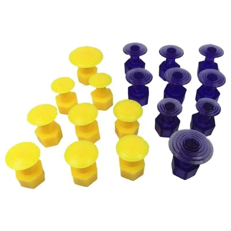 Y4UA 9pcs Dent Removal ดึง Dent Puller Dent Repair เครื่องมือเครื่องมือกําจัดความเสียหาย Auto Mainte