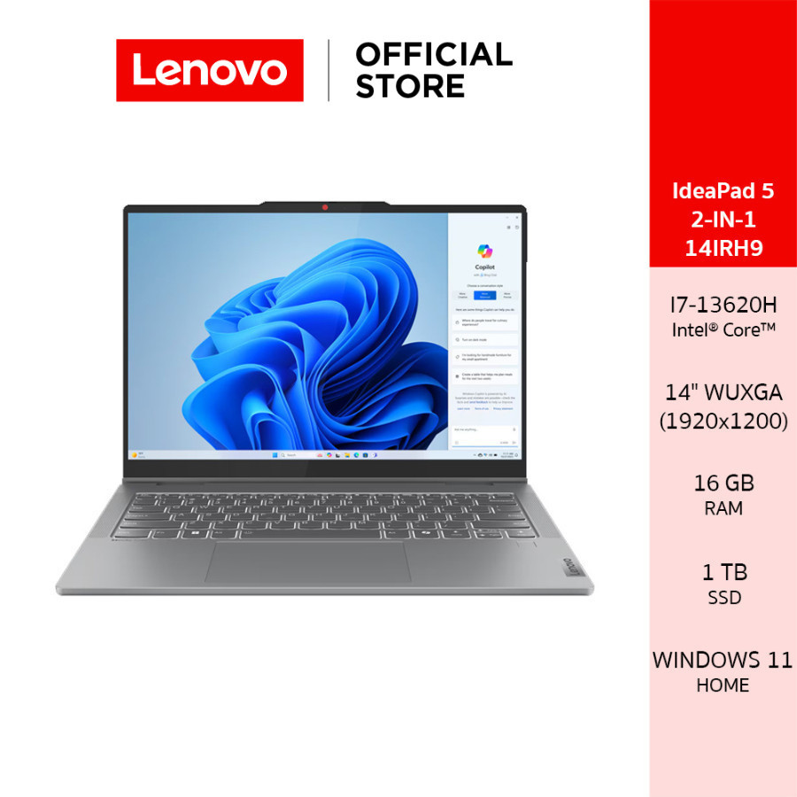 LENOVO IDEAPAD 5 2-IN-1 14IRH9(83KX002QTA) INTEL I7-13620H|RAM 16GB SSD 1TB 14 WUXGA OLED TOUCH