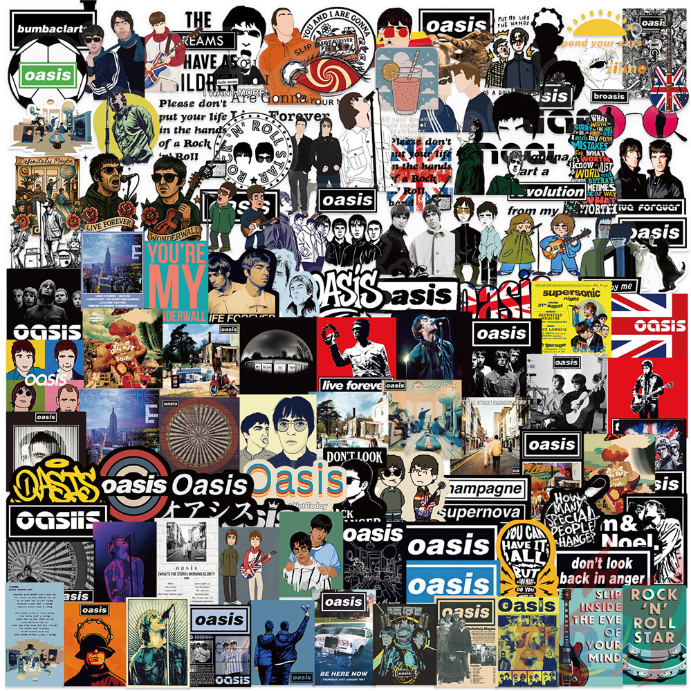 105ชิ้น/เซ็ต ❉ วงร็อค . สติ๊กเกอร์ Oasis PET ❉ สติ๊กเกอร์สติ๊กเกอร์แฟชั่น DIY Doodle กันน้ํา