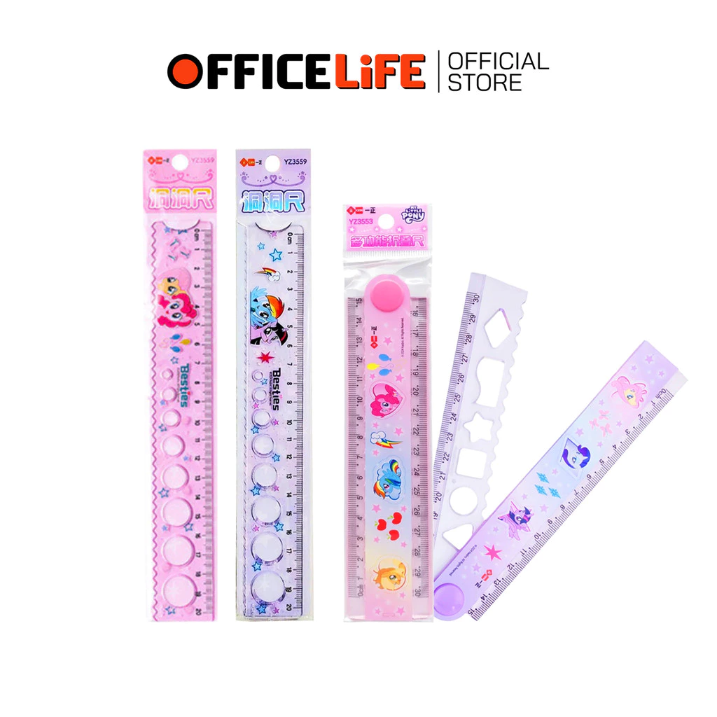 IIgen (อิเจน) ไม้บรรทัด ลายลิขสิทธิ์แท้ My Little Pony ขนาด 20 ซม. รุ่น YZ3559 / ขนาด 30 ซม. รุ่น YZ3553 ( 1 ชิ้น )