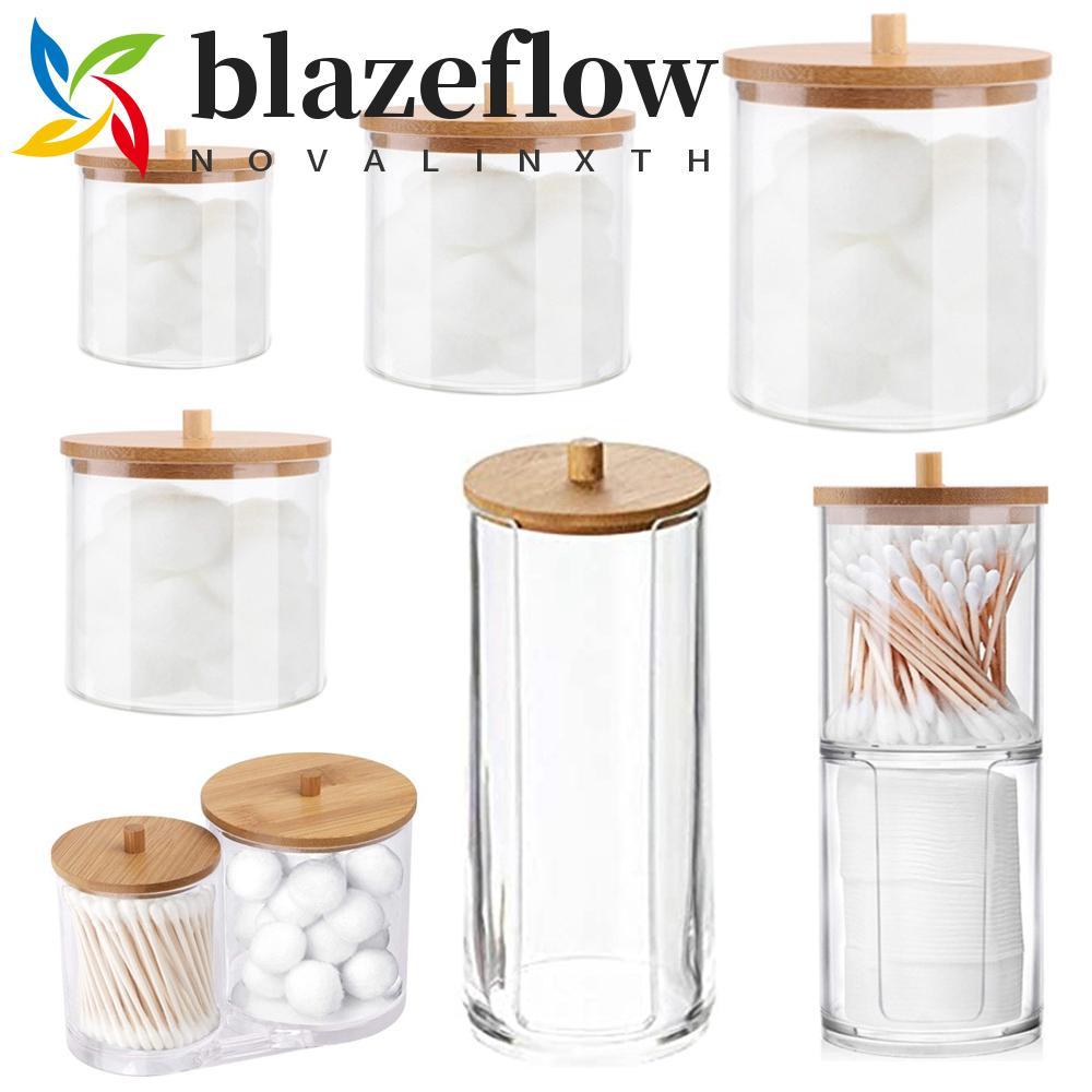 BLAZEFLOW Qtips ผู้ถือเครื่องสําอางมัลติฟังก์ชั่แต่งหน้าคอนเทนเนอร์เครื่องประดับผ้าฝ้าย Ball Dispens