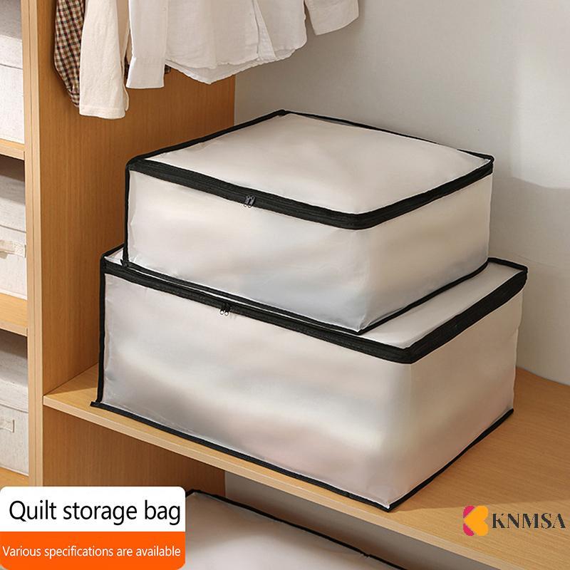KNMSA] PEVA กันน้ําผ้านวมกระเป๋าขนาดใหญ่ความจุเสื้อผ้ากระเป๋าใต้เตียงผ้านวมกระเป๋ากันฝุ่นตู้เสื้อผ้า