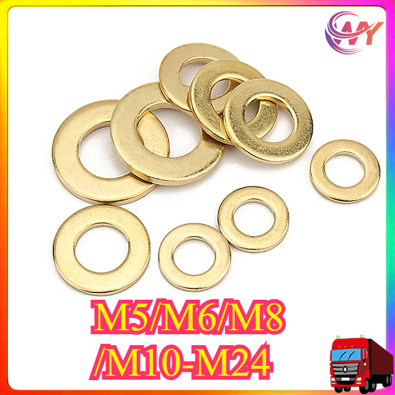 ปะเก็นแบนทองเหลือง/เครื่องซักผ้า/โบลต์อุปกรณ์ M5/M6/M8/M10-M24 WY-MB