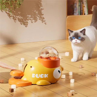 Doge&Orange ของเล่นยิงขนมแมว สุนัข เครื่องให้อาหารสัตว์เลี้ยงรูปเป็ด วัสดุABS ใส่อาหารเม็ดได้หลายชนิด PU189